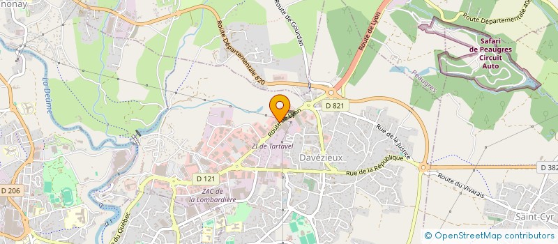 localisation de l'entreprise LE PILAT DANS L'ASSIETTE  DAVEZIEUX