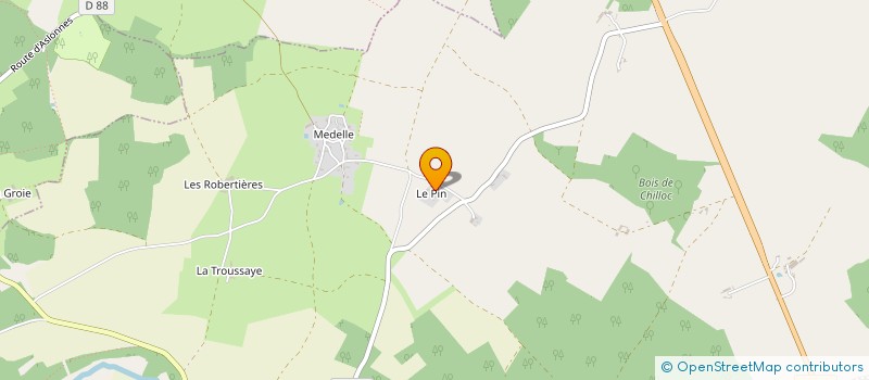 localisation de l'entreprise LE PIN  MARNAY