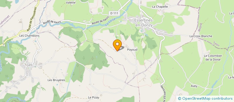 localisation de l'entreprise LE PIN DE L'ANE  ESSERTINES-EN-DONZY