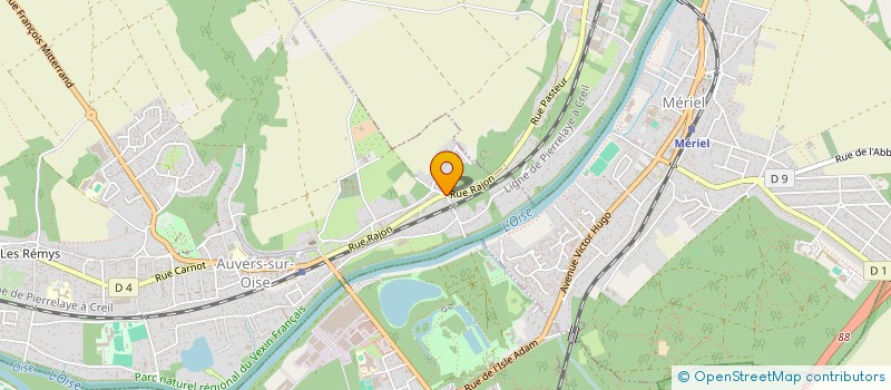 localisation de l'entreprise LE PINCEAU ET LA CREPE  AUVERS-SUR-OISE