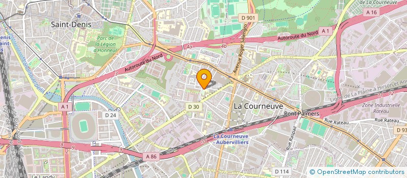 localisation de l'entreprise LE PINSEC à LA COURNEUVE