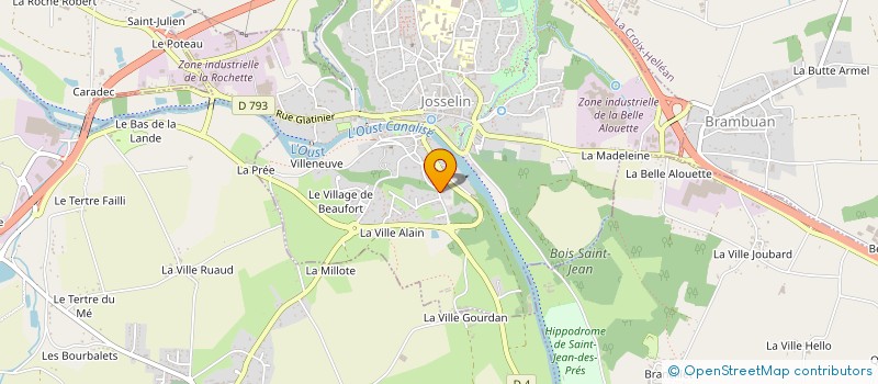 localisation de l'entreprise LE PIOUFFLE ALUMINIUM  JOSSELIN