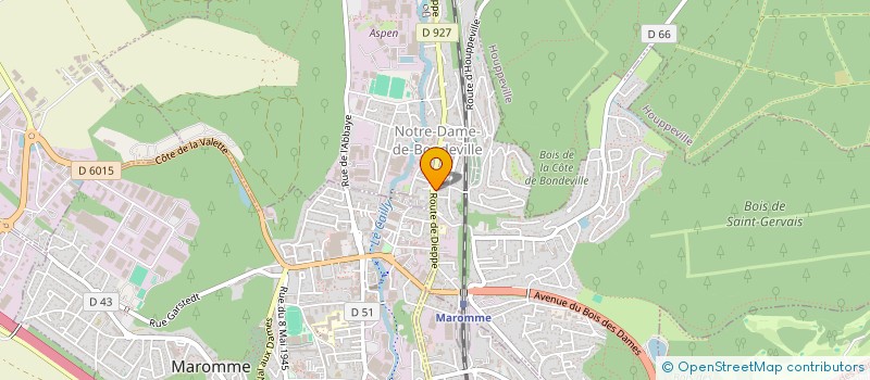 localisation de l'entreprise LE PIT STOP BAR  NOTRE-DAME-DE-BONDEVILLE