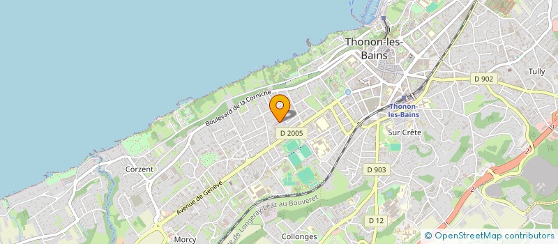 localisation de l'entreprise LE PITCH CLUB à THONON-LES-BAINS
