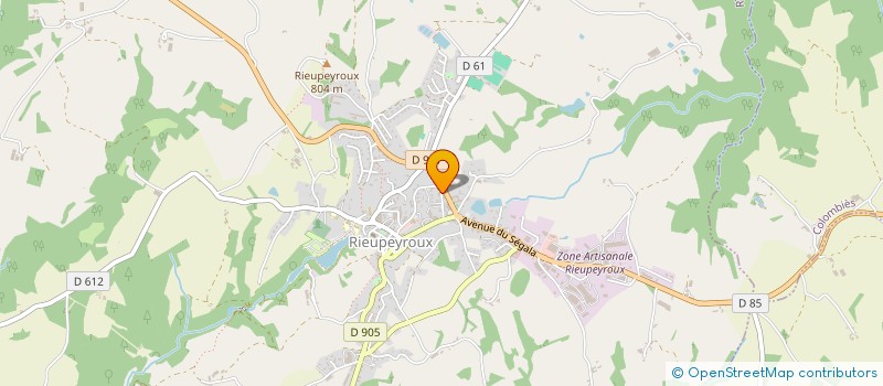 localisation de l'entreprise LE PIVERT  RIEUPEYROUX