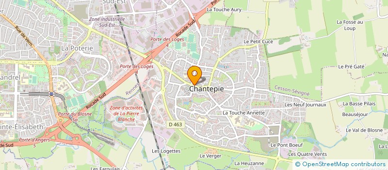 localisation de l'entreprise LE PIZZ'WICH à CHANTEPIE