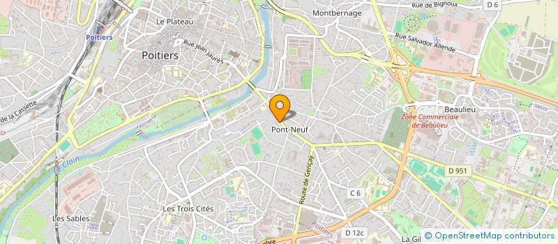 localisation de l'entreprise LE PLAC'ART à POITIERS