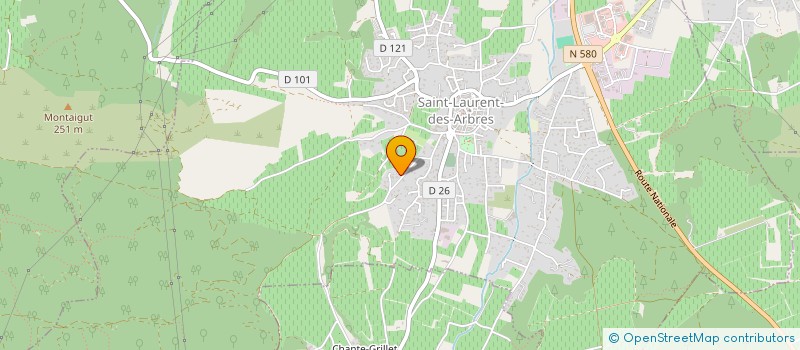 localisation de l'entreprise LE PLAN NEUF  SAINT-LAURENT-DES-ARBRES