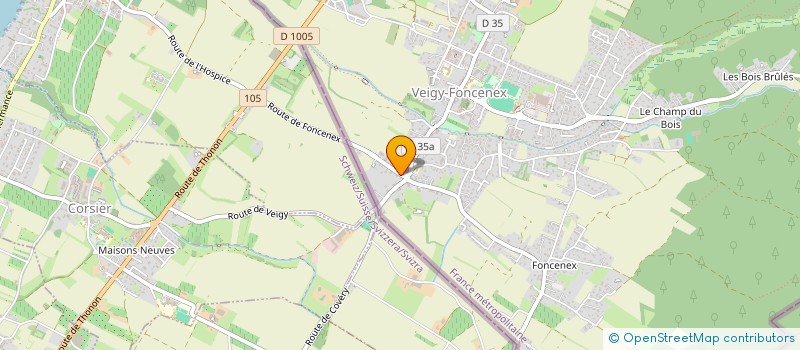 localisation de l'entreprise LE PLATANE  VEIGY-FONCENEX