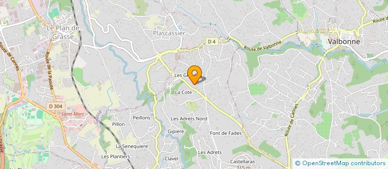 localisation de l'entreprise LE PLATEAU  MOUANS-SARTOUX