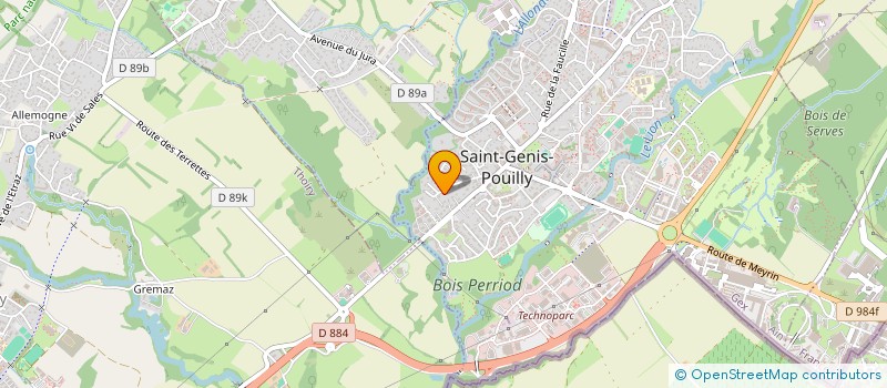 localisation de l'entreprise LE PLATEAU  SAINT-GENIS-POUILLY