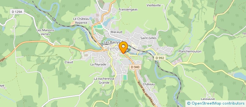 localisation de l'entreprise LE PLATEAU D'EMILE à EYMOUTIERS