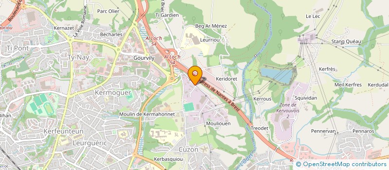 localisation de l'entreprise LE PLATEAU DE BRINGALL à QUIMPER