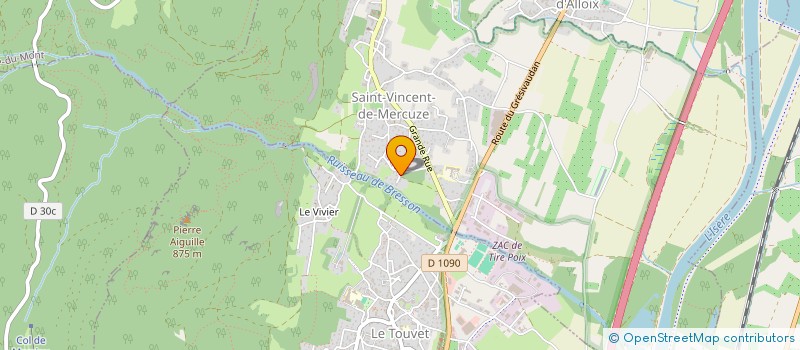 localisation de l'entreprise LE PLATEAU DE LA CHAPELLE à SAINT-VINCENT-DE-MERCUZE