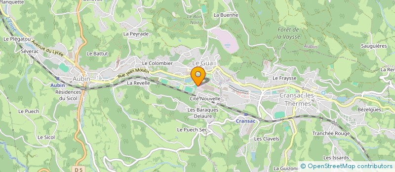 localisation de l'entreprise LE PLATEAU DES FORGES  AUBIN