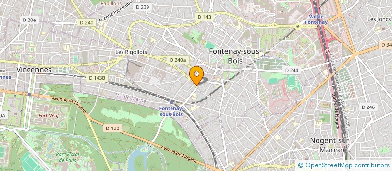 localisation de l'entreprise LE PLEIN D'IDEES à FONTENAY SOUS BOIS