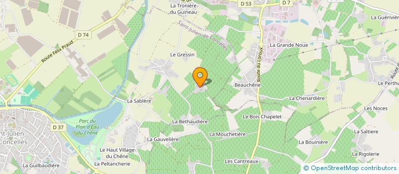 localisation de l'entreprise LE PLESSIS TRISTAN à SAINT-JULIEN-DE-CONCELLES