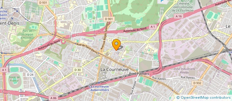 localisation de l'entreprise LE PLIAGE PUBLICITAIRE à LA COURNEUVE