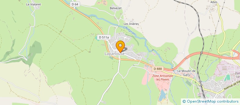 localisation de l'entreprise LE PLO - LAPANOUSE  SEVERAC D'AVEYRON