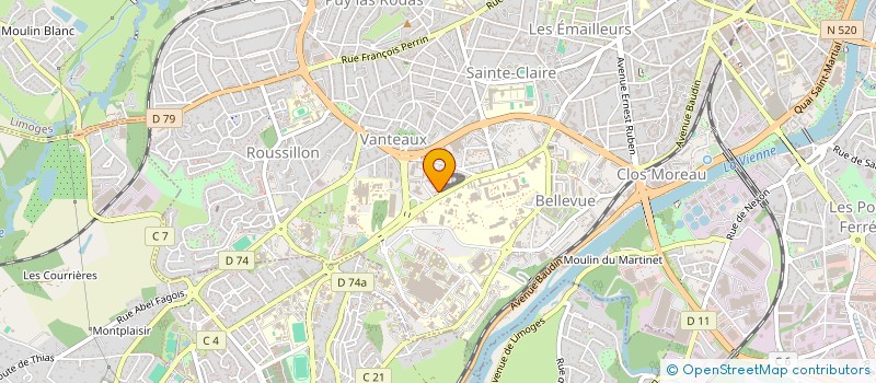 localisation de l'entreprise LE PLOMBIER A VELO à LIMOGES
