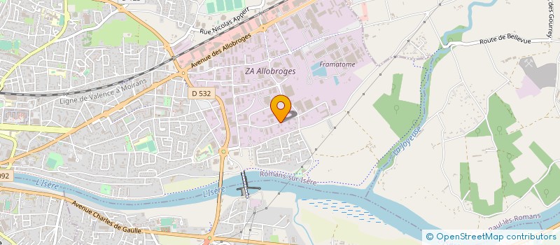 localisation de l'entreprise LE PLOMBIER DU CABARET NEUF  ROMANS-SUR-ISERE