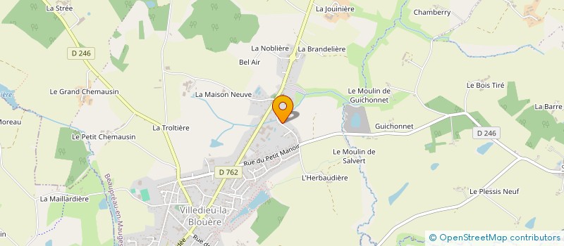localisation de l'entreprise LE PLOMBIER SAUVINOIS à MONTREVAULT-SUR-EVRE