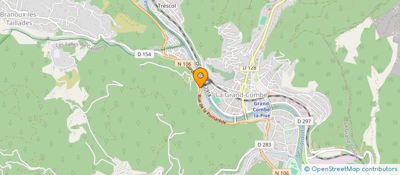 localisation de l'entreprise LE PNEU CEVENOL  LES SALLES-DU-GARDON