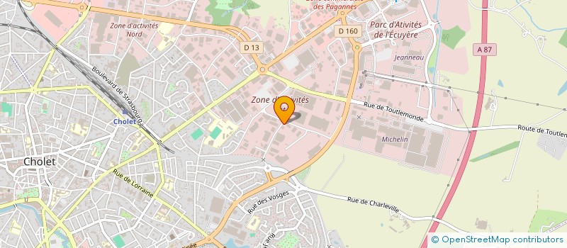 localisation de l'entreprise LE PNEU CHOLETAIS à CHOLET