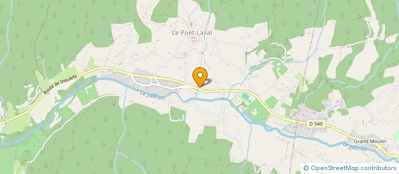 localisation de l'entreprise LE POET-LAVAL LOISIRS ET CULTURE  LA BEGUDE-DE-MAZENC