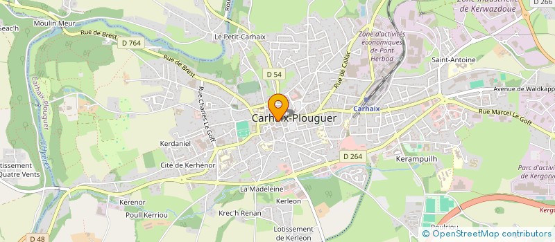 localisation de l'entreprise LE POHER HEBDO  CARHAIX-PLOUGUER