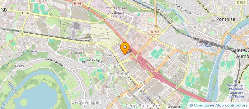 localisation de l'entreprise LE POING ET LA ROSE à CERGY