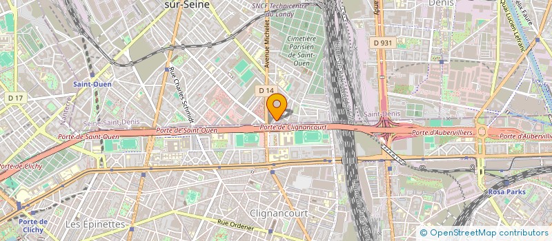 localisation de l'entreprise LE POINT CHAUD à SAINT-OUEN-SUR-SEINE