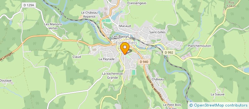 localisation de l'entreprise LE POINT DU JOUR à EYMOUTIERS