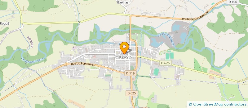 localisation de l'entreprise LE POINT ROUGE à MIREPOIX