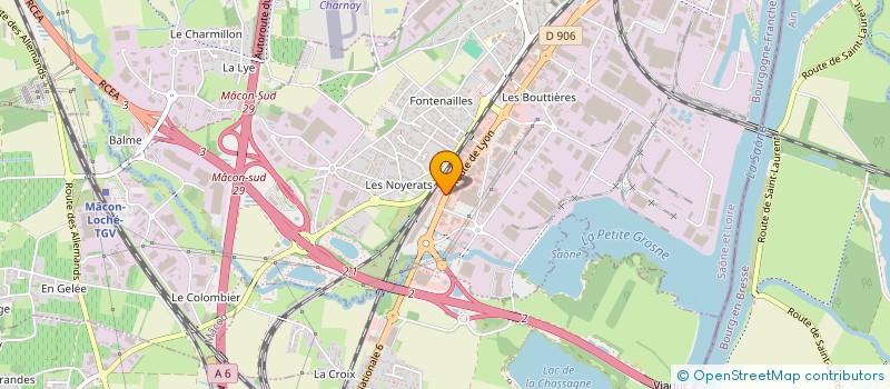 localisation de l'entreprise LE POINTU à MACON