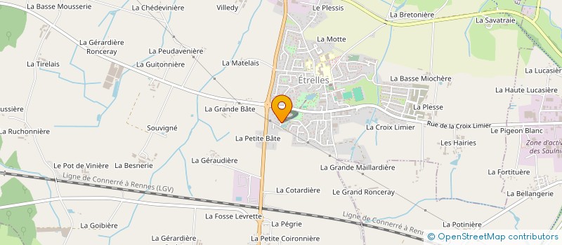 localisation de l'entreprise LE POIRIER  SAINT-DENIS-DE-GASTINES