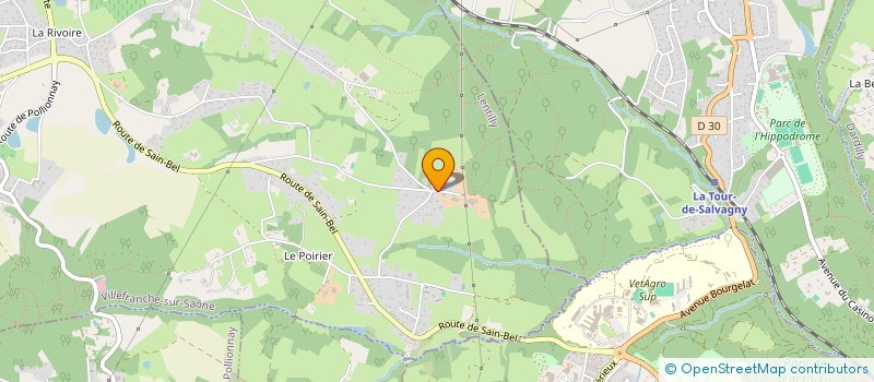 localisation de l'entreprise LE POIRIER  LENTILLY