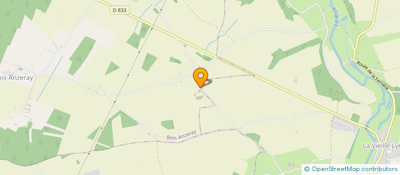 localisation de l'entreprise LE POIRIER AUX VACHES  BOIS-ANZERAY