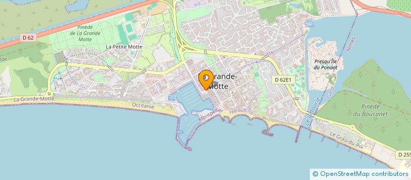 localisation de l'entreprise LE POISSON BLEU  LA GRANDE-MOTTE