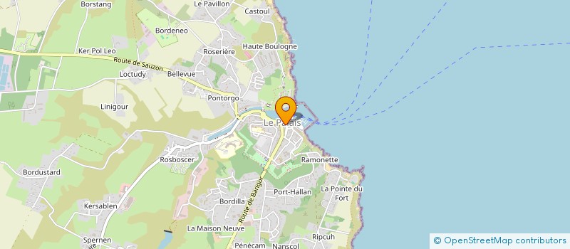 localisation de l'entreprise LE POISSON ROUGE  LE PALAIS