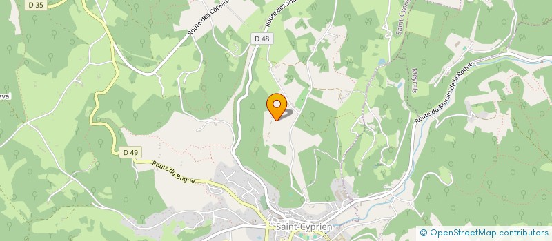 localisation de l'entreprise LE POLE COURTAGE  SAINT-VINCENT-DE-COSSE