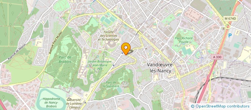 localisation de l'entreprise LE POLE SPORTIF  VANDUVRE-LES-NANCY