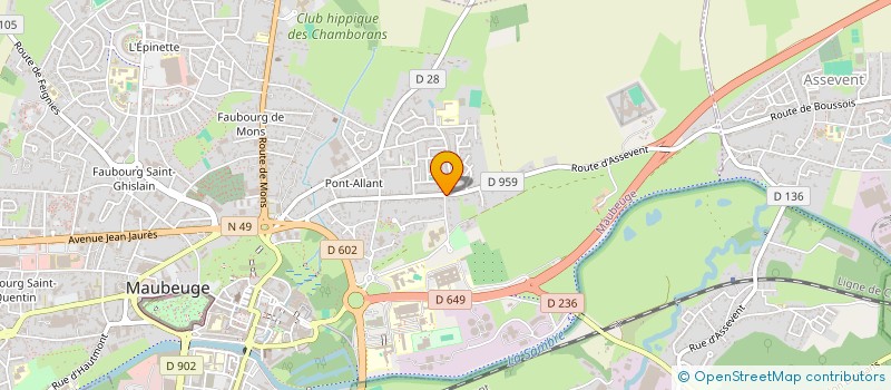 localisation de l'entreprise LE POLY BAR  MAUBEUGE