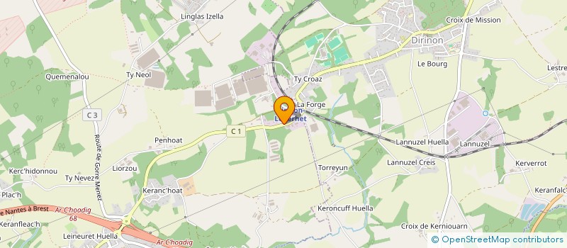 localisation de l'entreprise LE PONANT COADIC  LOPERHET