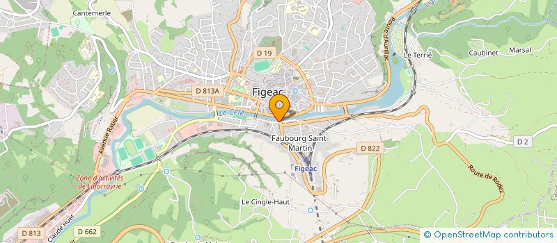 localisation de l'entreprise LE PONT D'OR  FIGEAC