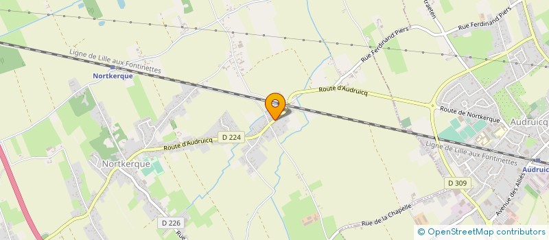 localisation de l'entreprise LE PONT DE FER  NORTKERQUE