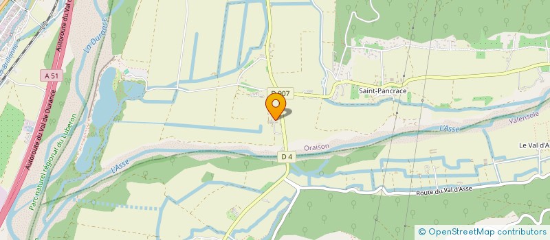 localisation de l'entreprise LE PONT DE L'ASSE  ORAISON