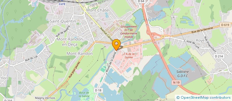 localisation de l'entreprise LE PONT DE L'OGNON  LURE