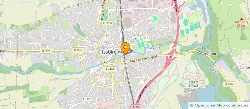 localisation de l'entreprise LE PONT DE ROCPIERRE  ISSOIRE