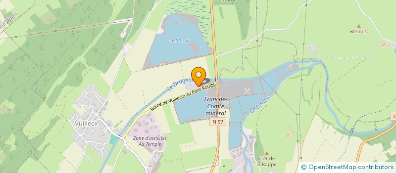 localisation de l'entreprise LE PONT ROUGE  VUILLECIN